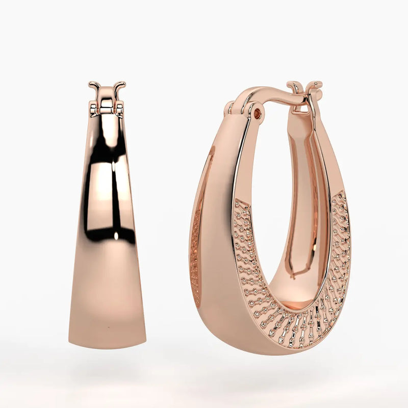 Hammer Curve Hoop Earrings
