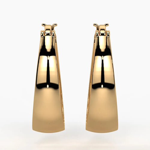 Hammer Curve Hoop Earrings