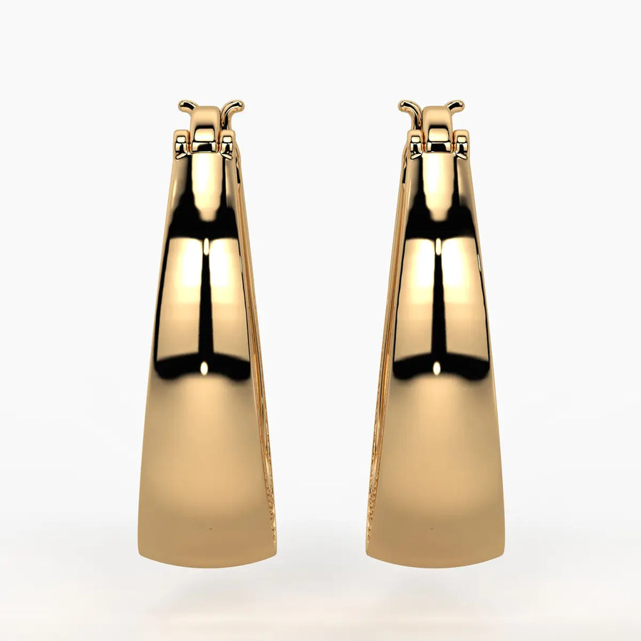 Hammer Curve Hoop Earrings