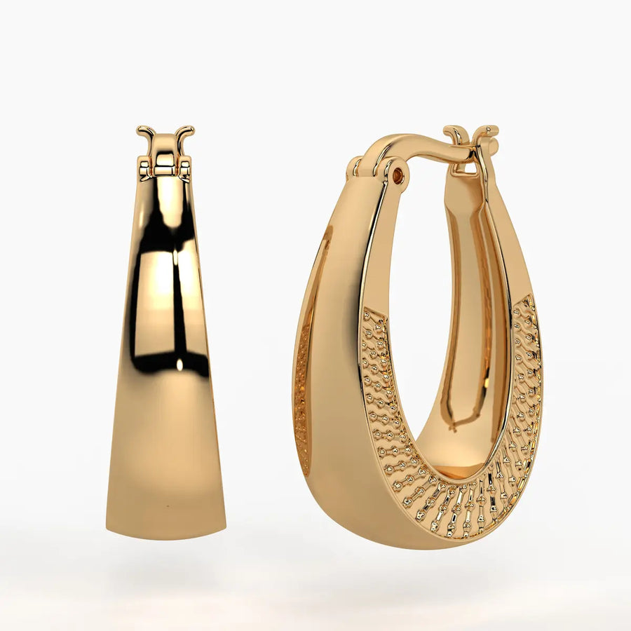 Hammer Curve Hoop Earrings