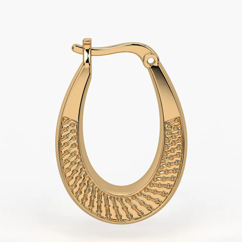 Hammer Curve Hoop Earrings