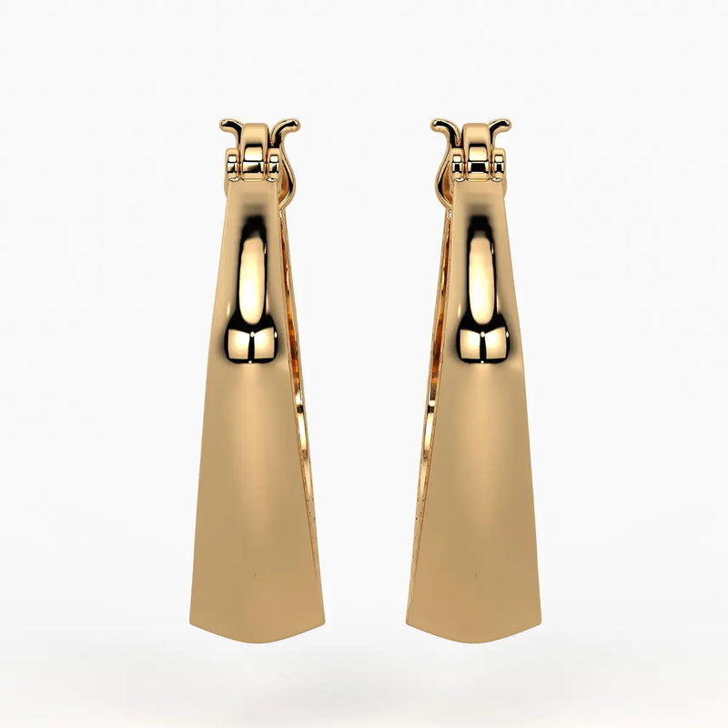 Textured Teardrop Hoop Earrings