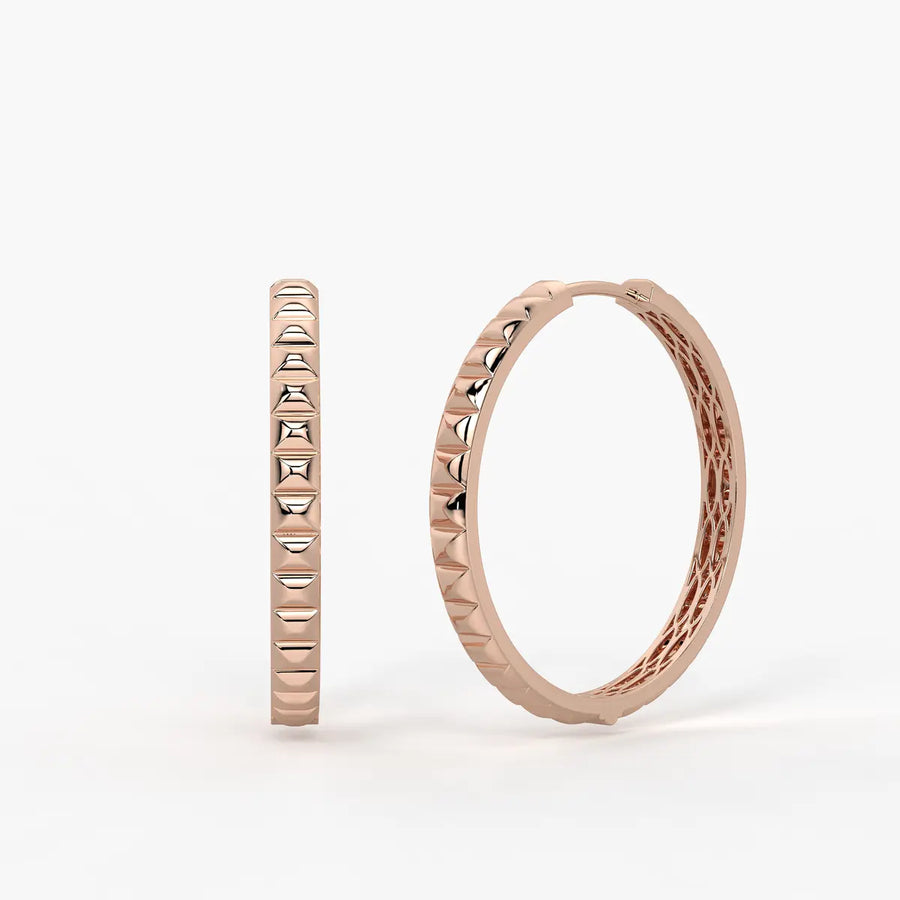 Rivelle Facet Rhythm Hoop Earrings