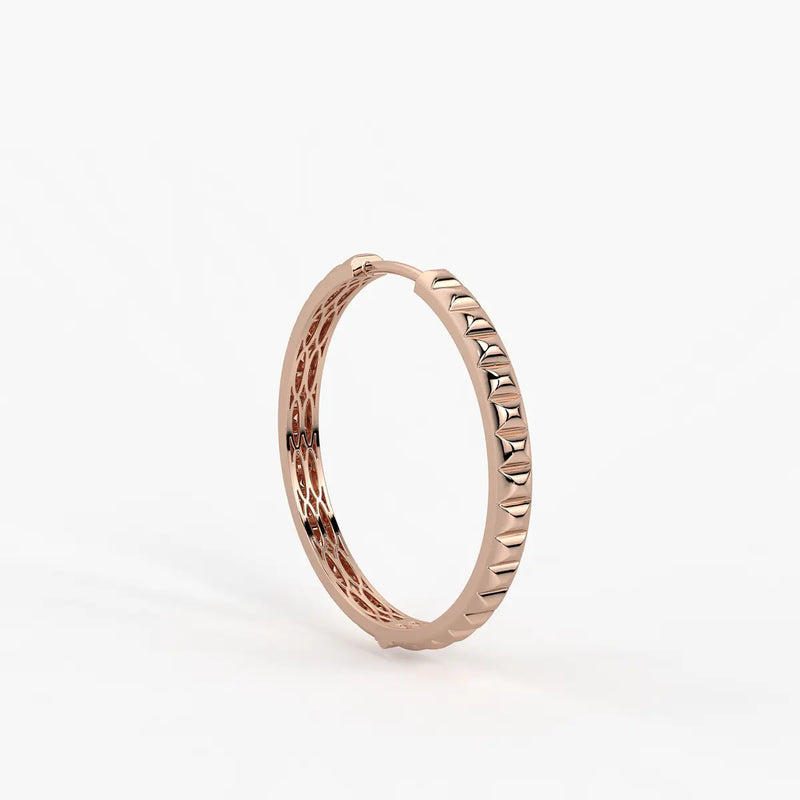 Rivelle Facet Rhythm Hoop Earrings