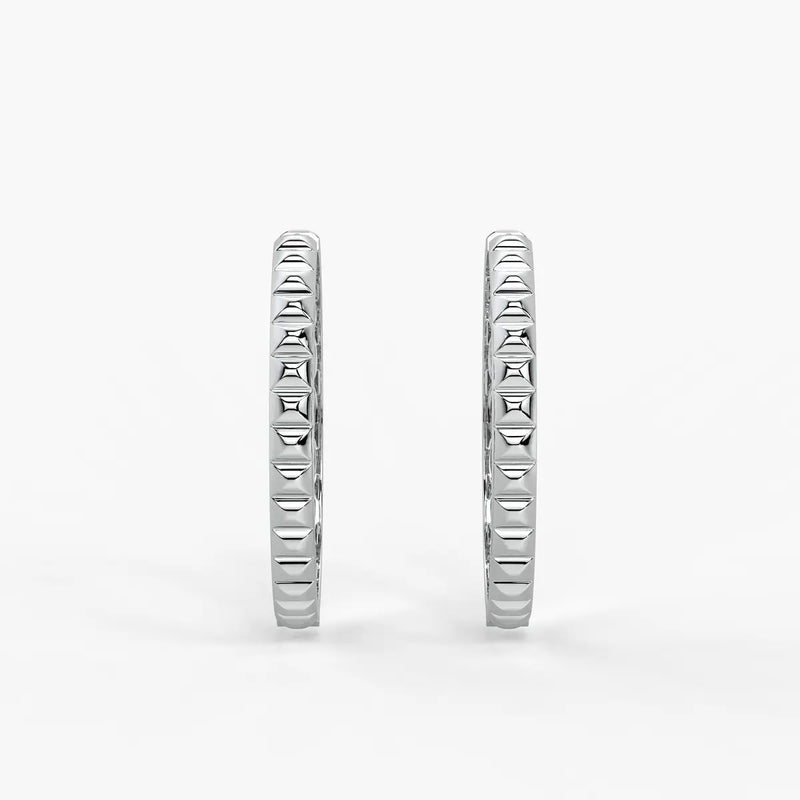 Rivelle Facet Rhythm Hoop Earrings