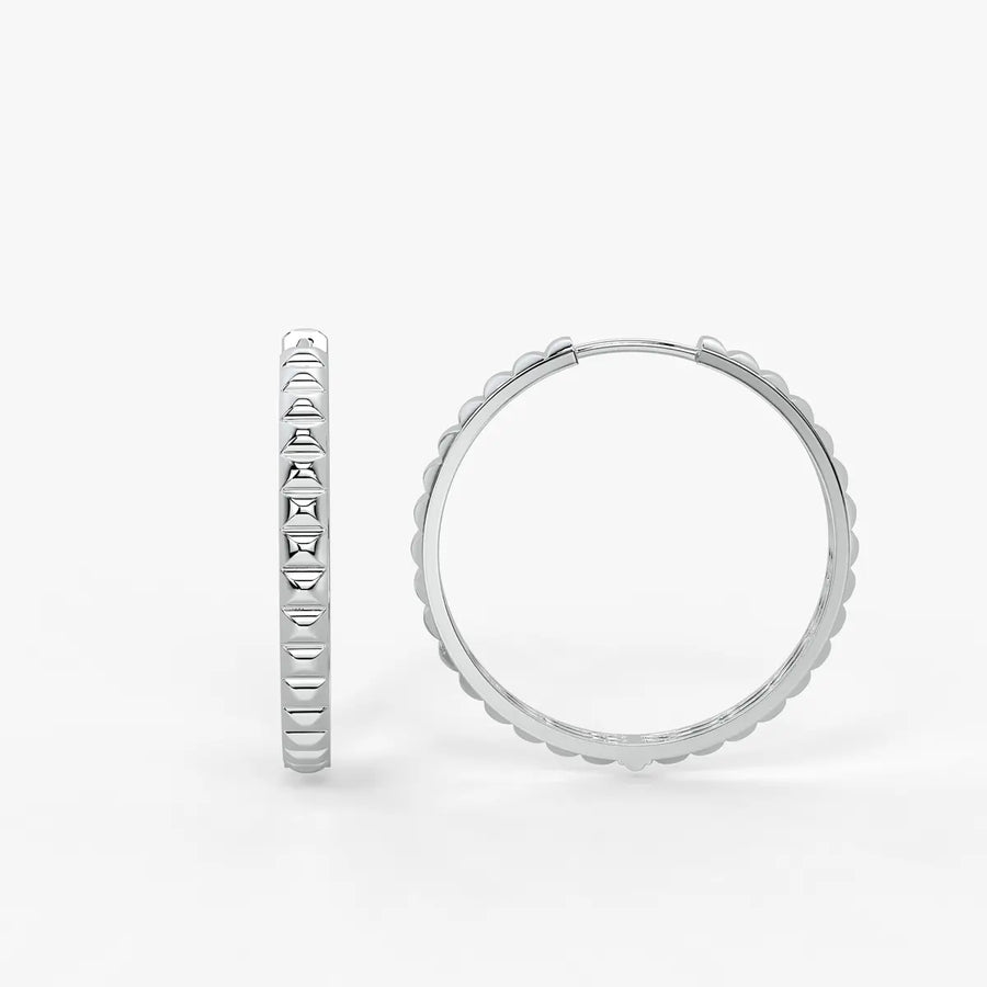 Rivelle Facet Rhythm Hoop Earrings