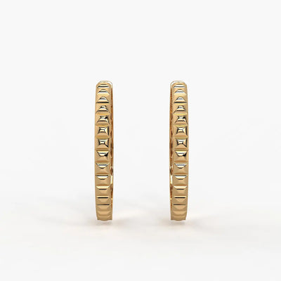 Rivelle Facet Rhythm Hoop Earrings