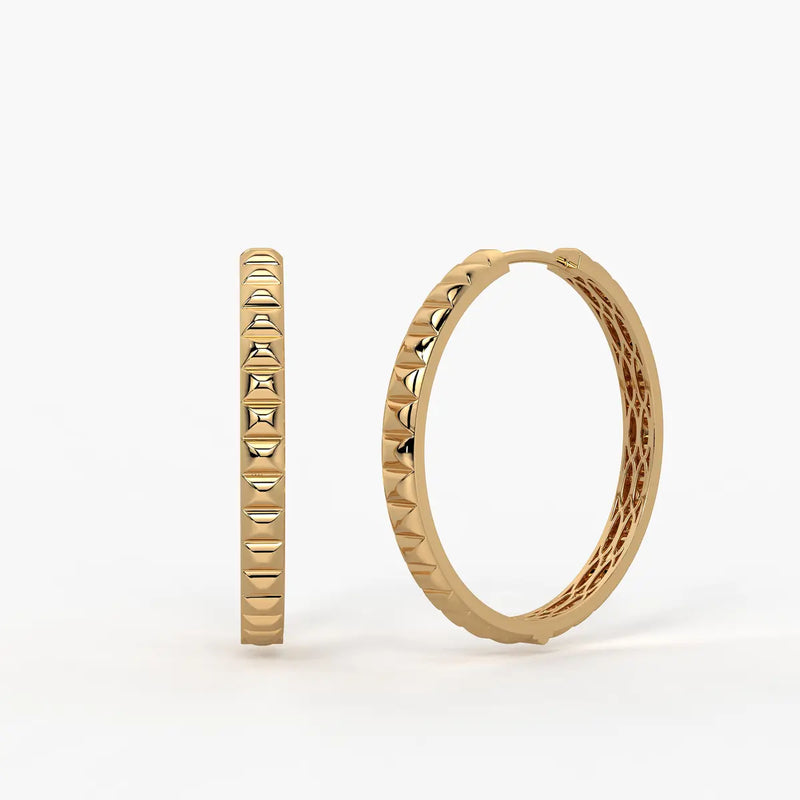 Rivelle Facet Rhythm Hoop Earrings