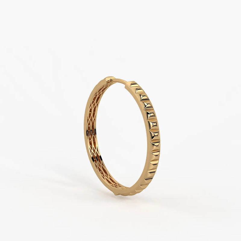 Rivelle Facet Rhythm Hoop Earrings