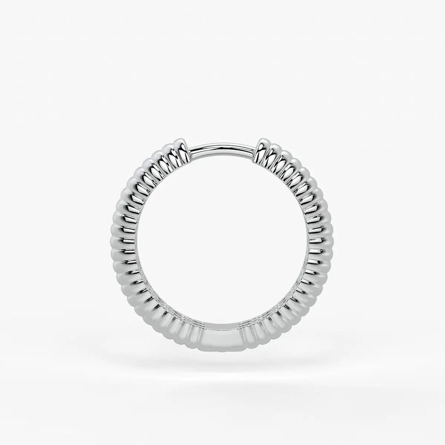 Lunara Ribbed Hoop Earrings