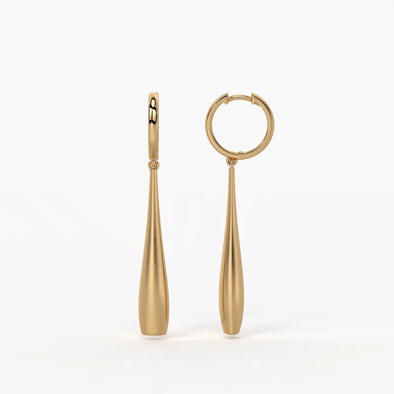 Elara Sway Drop Hoop Earrings