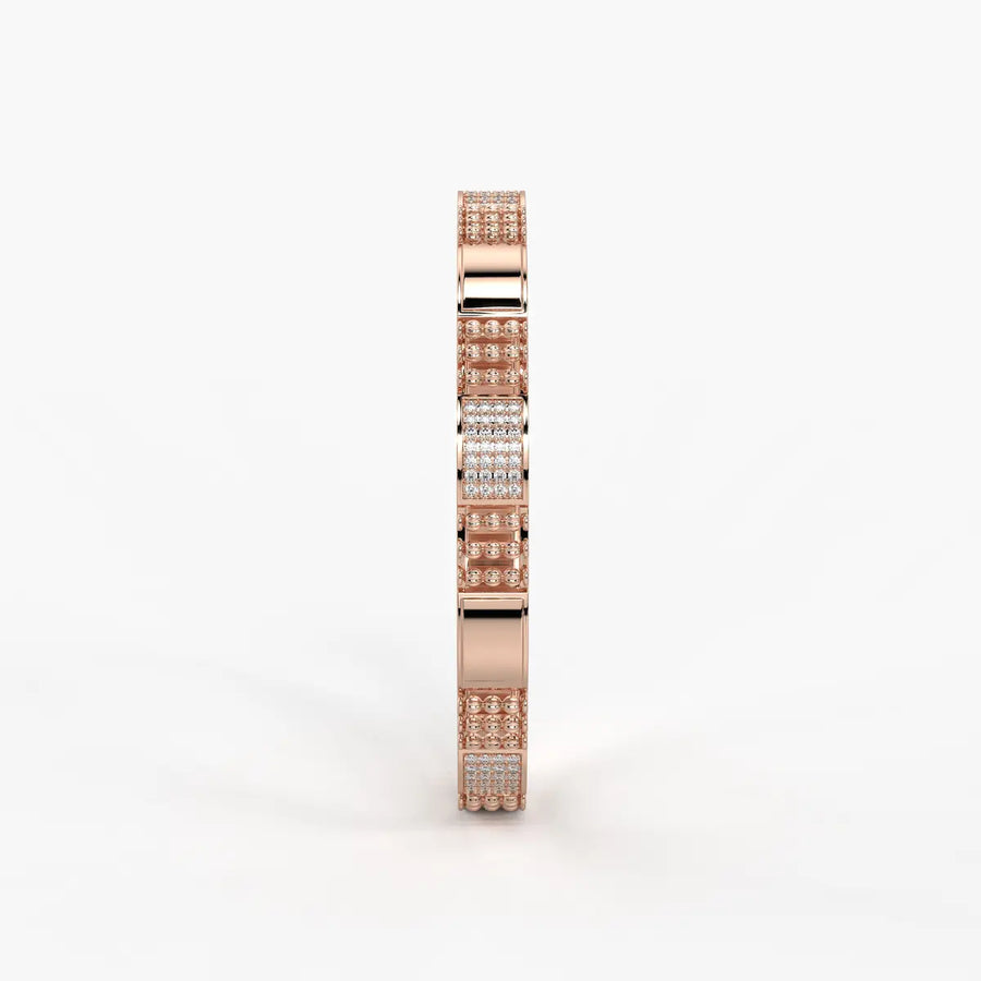 Belevra Round Diamond Panel Bangle