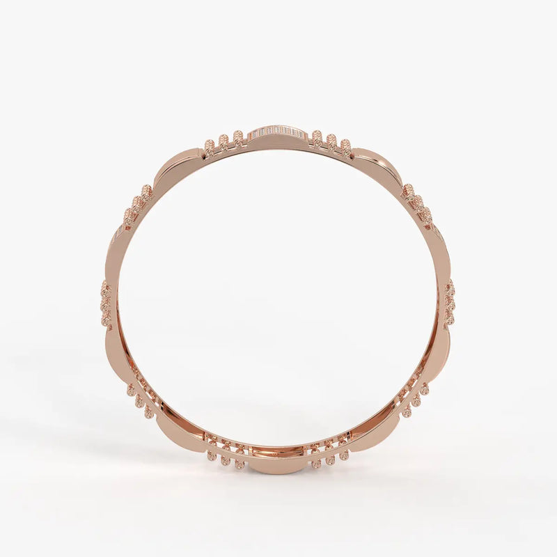 Belevra Round Diamond Panel Bangle