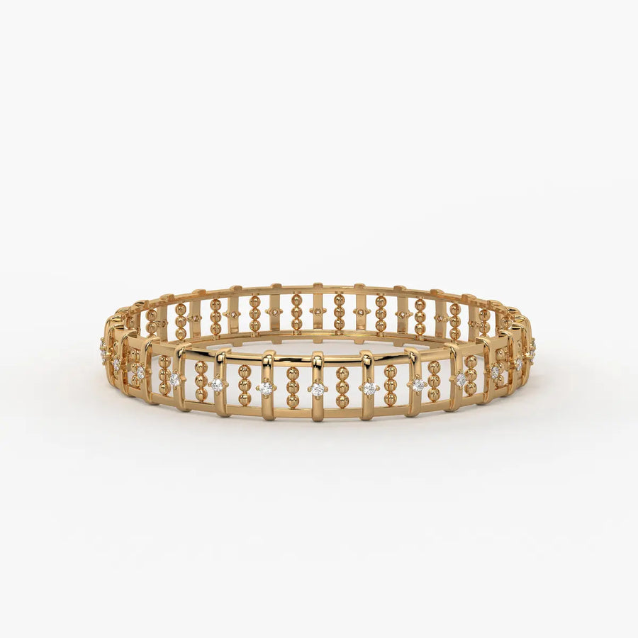 Ornelle Round Diamond Lattice Bangle