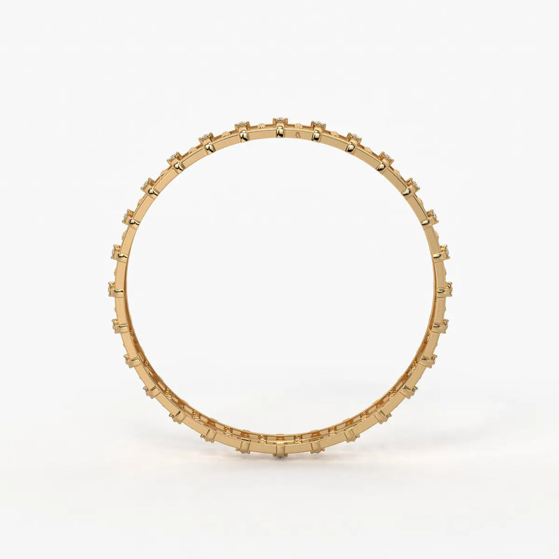 Ornelle Round Diamond Lattice Bangle