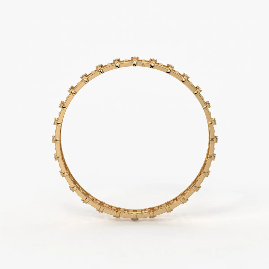 Ornelle Round Diamond Lattice Bangle