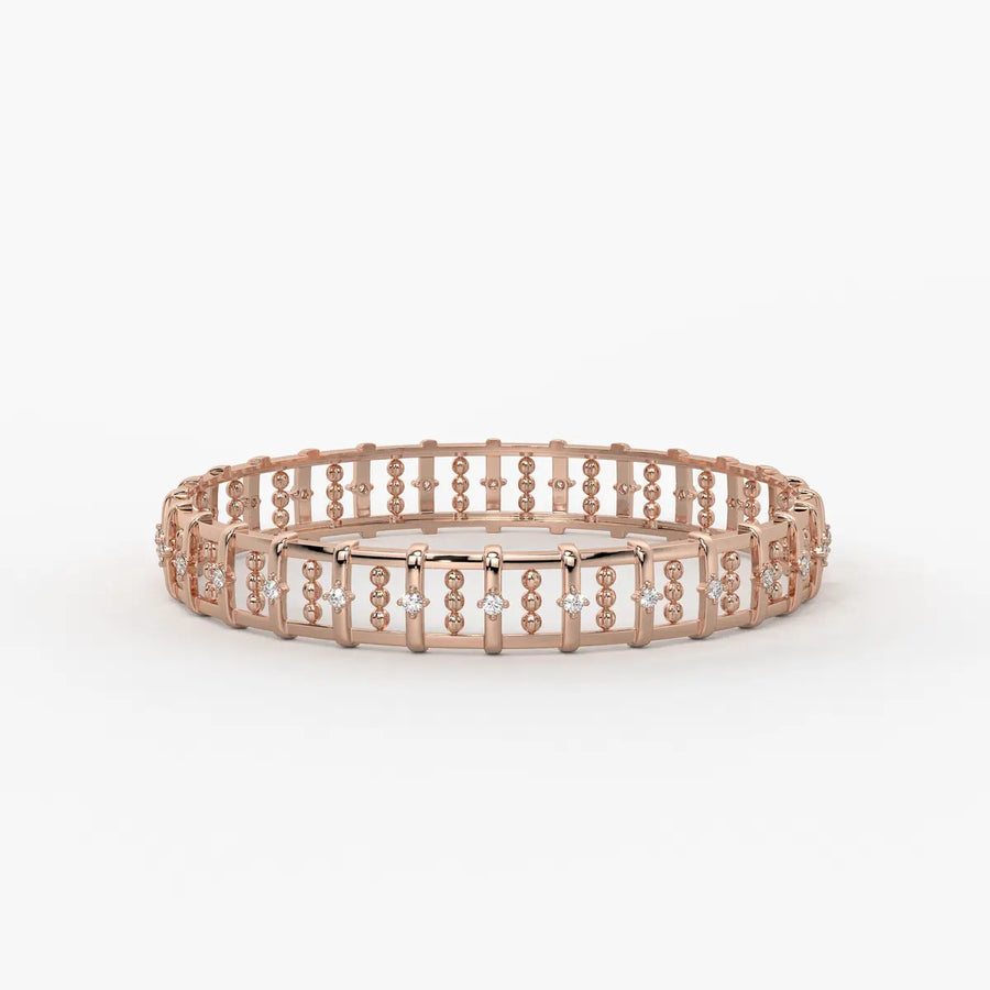 Ornelle Round Diamond Lattice Bangle