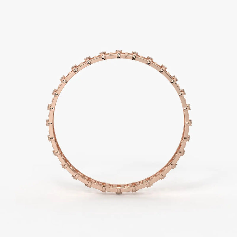 Ornelle Round Diamond Lattice Bangle