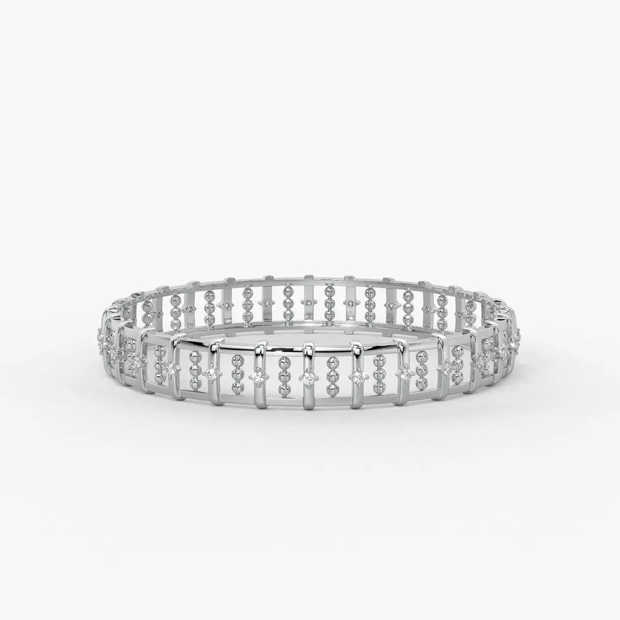 Ornelle Round Diamond Lattice Bangle