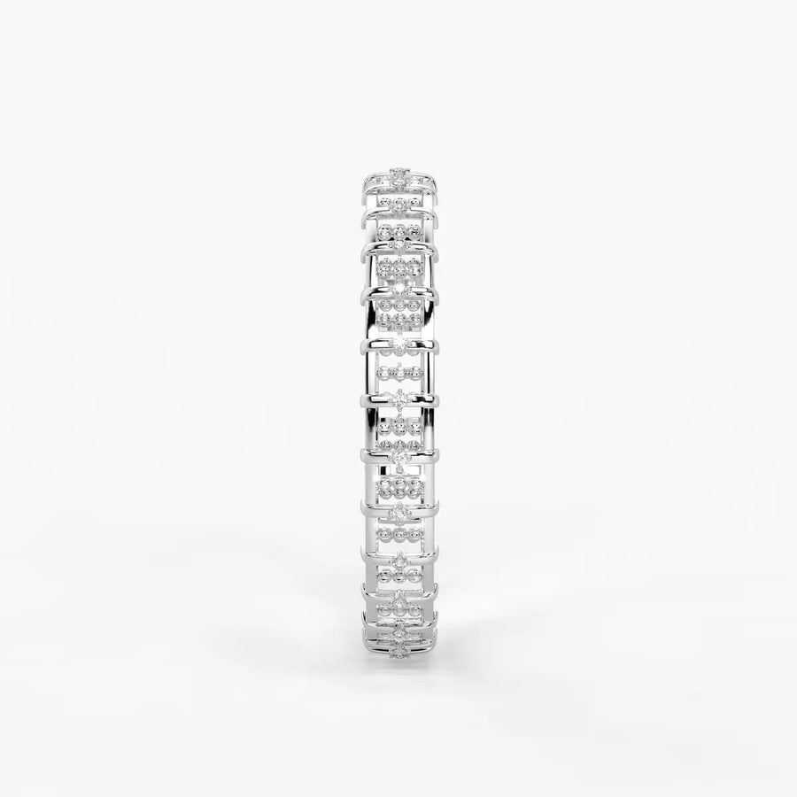 Ornelle Round Diamond Lattice Bangle