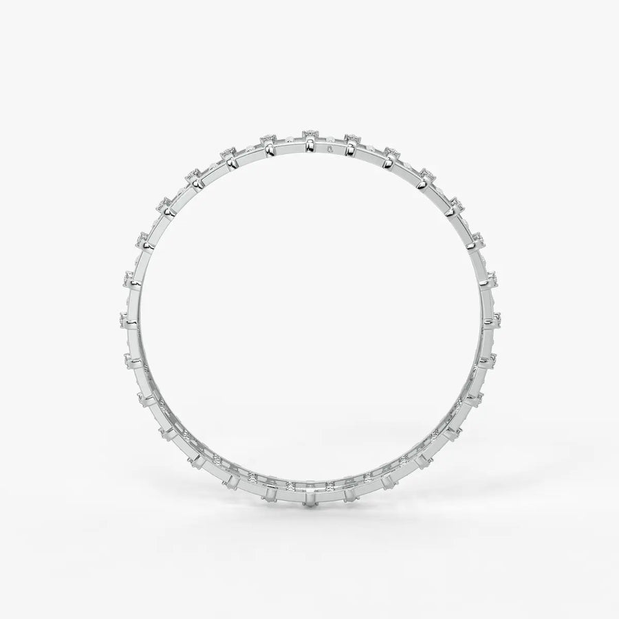 Ornelle Round Diamond Lattice Bangle