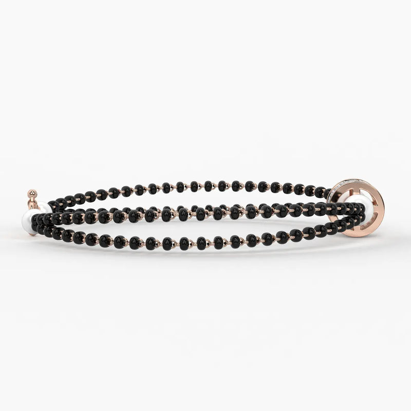 Diamond Cylindrical Mangalsutra Bracelet