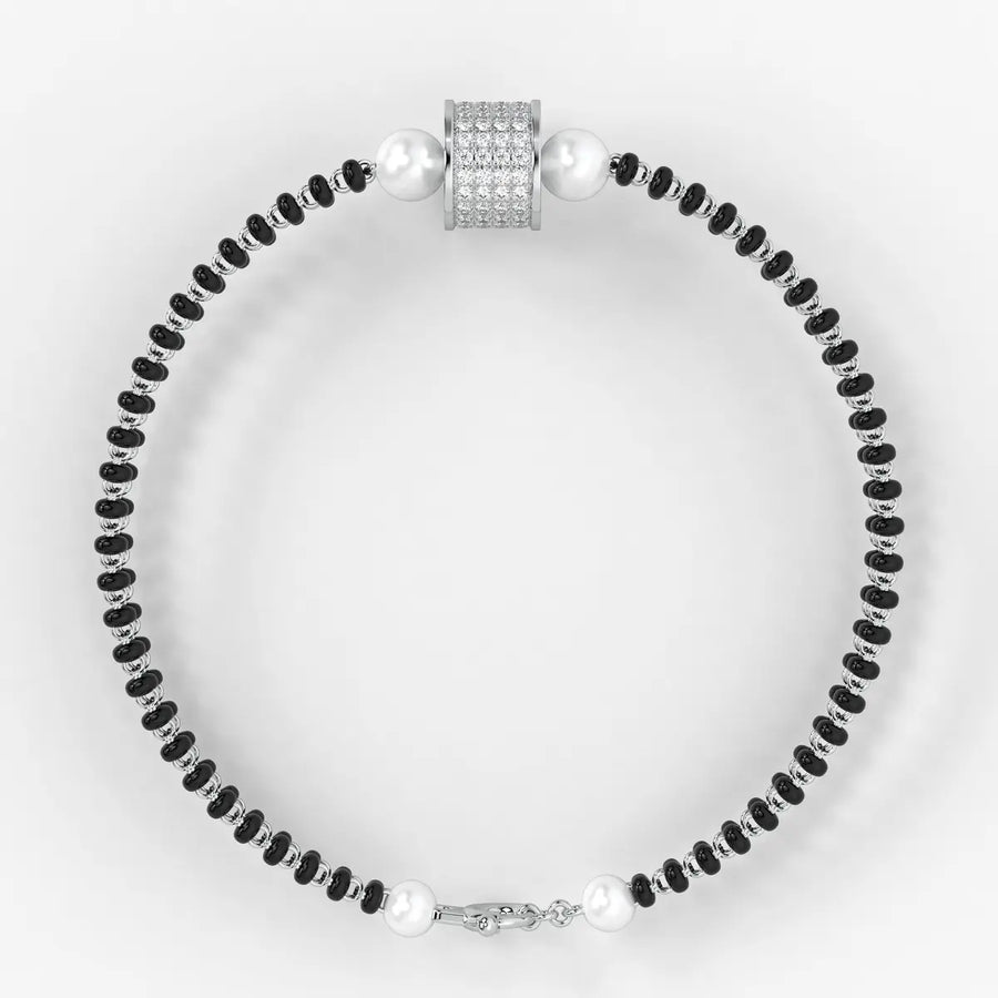 Diamond Cylindrical Mangalsutra Bracelet