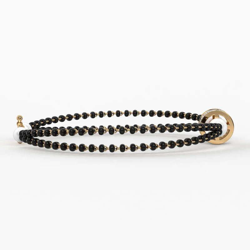 Diamond Cylindrical Mangalsutra Bracelet