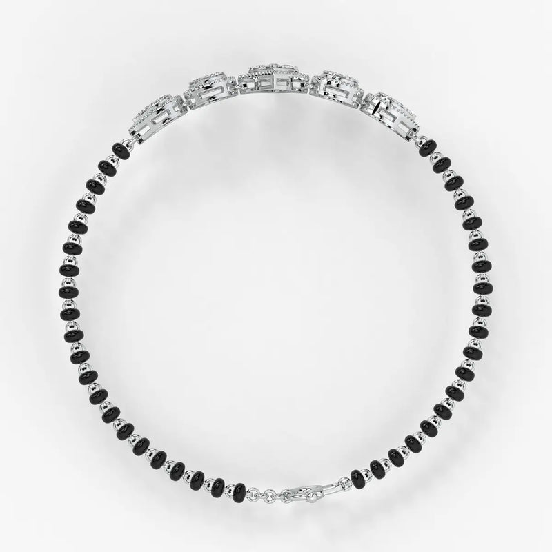 Teardrop and Square Mangalsutra Bracelet