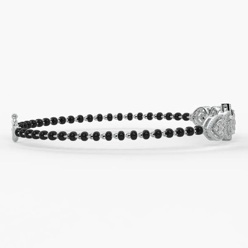 Teardrop and Square Mangalsutra Bracelet