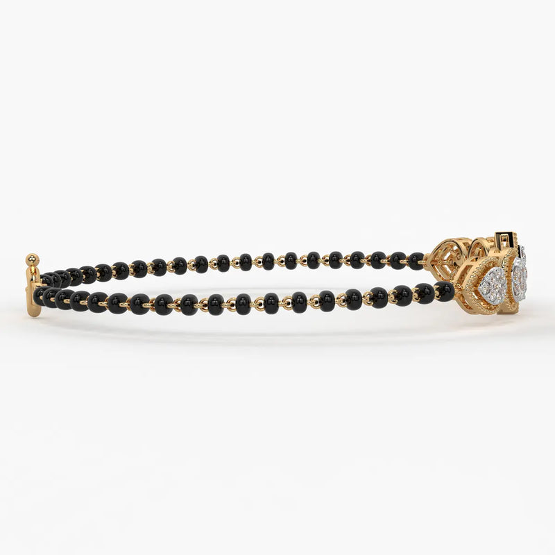 Teardrop and Square Mangalsutra Bracelet