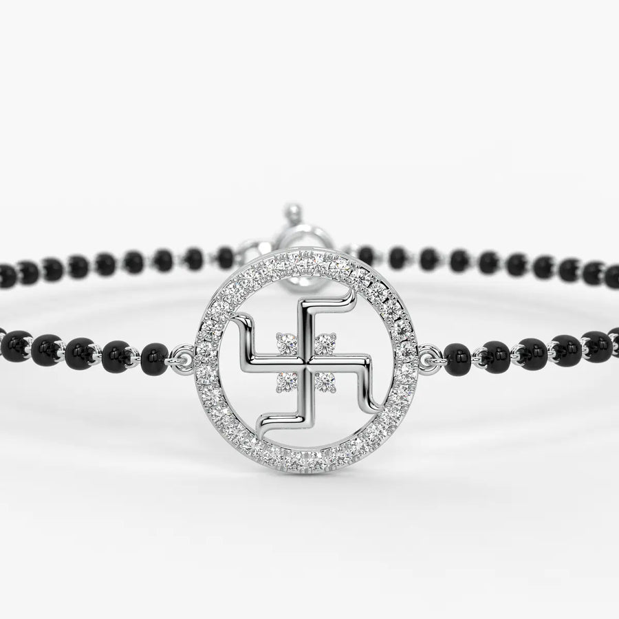 Auspicious Swastik Motif Mangalsutra Bracelet