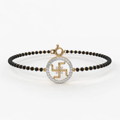 Auspicious Swastik Motif Mangalsutra Bracelet