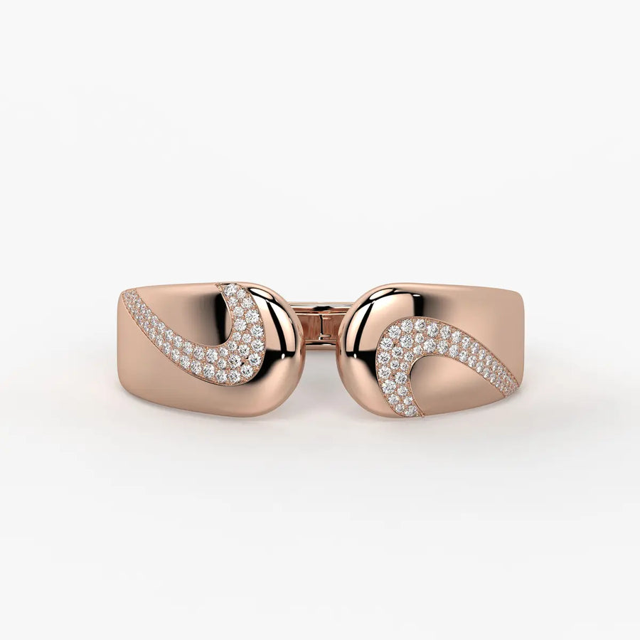 Dual Curve Open Cuff Bracelet