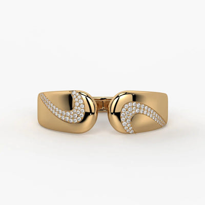 Dual Curve Open Cuff Bracelet