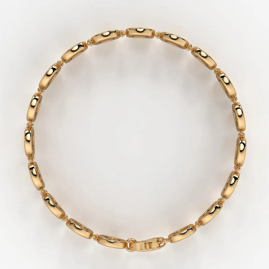 Rounded Square Link Bracelet
