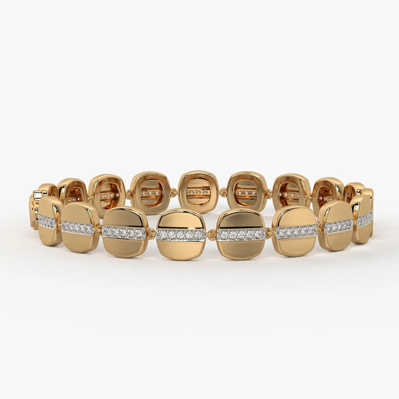 Rounded Square Link Bracelet