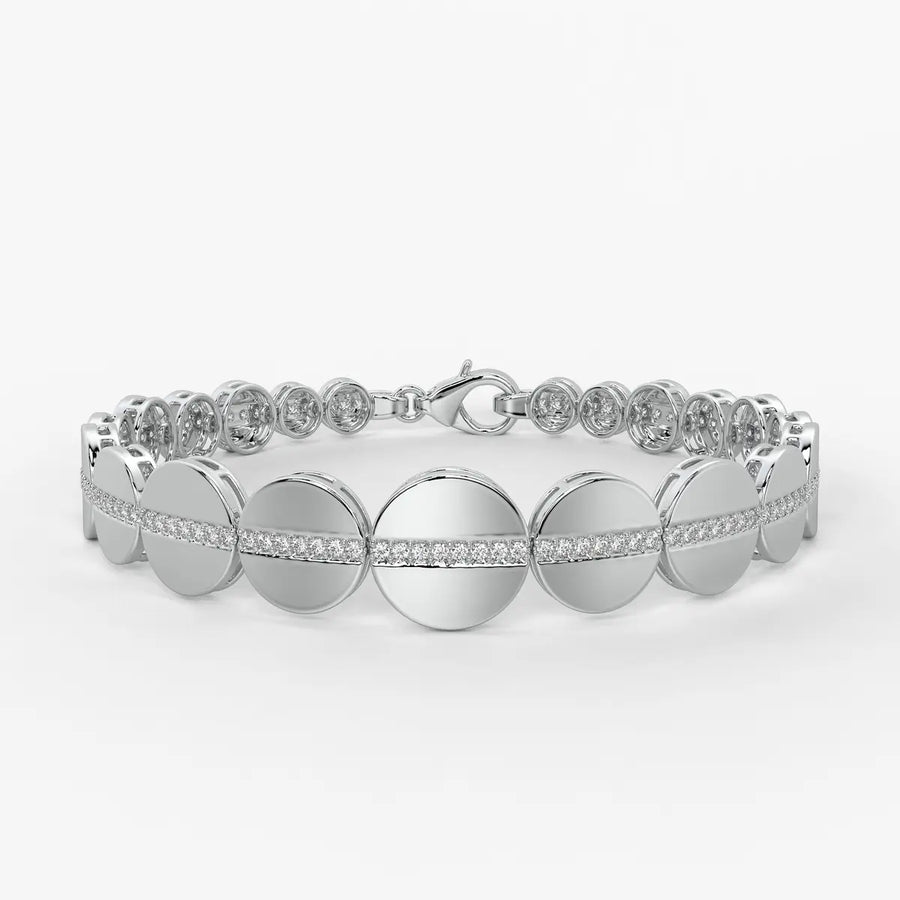 Round Medallion Bar Bracelet