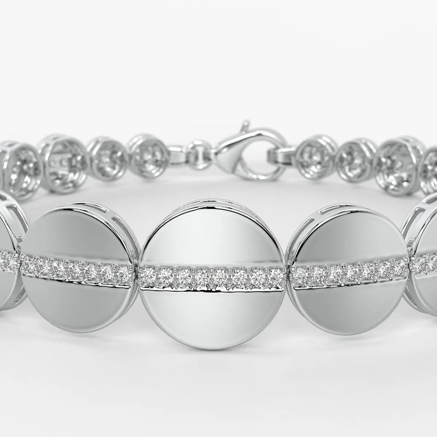 Round Medallion Bar Bracelet