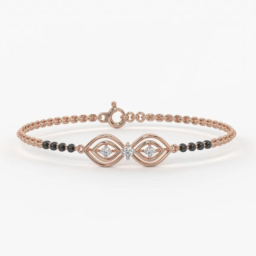 Gold Evil Eye Mangalsutra Bracelet