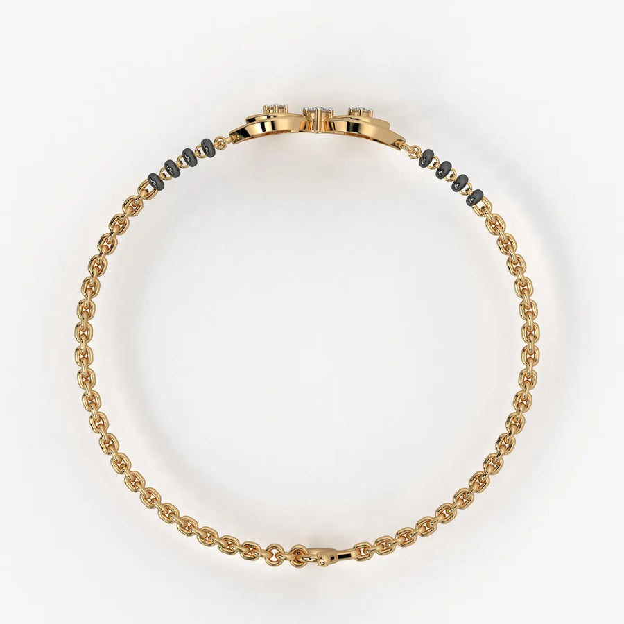 Gold Evil Eye Mangalsutra Bracelet