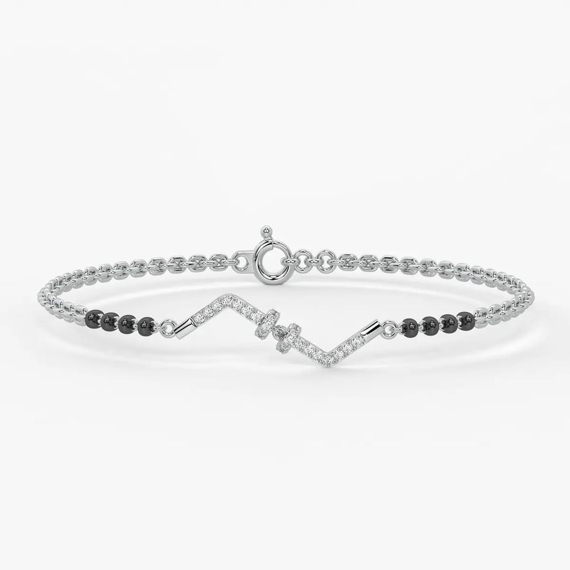 Twisted Diamond Curve Mangalsutra Bracelet