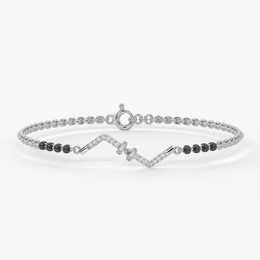 Twisted Diamond Curve Mangalsutra Bracelet