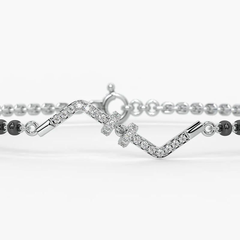 Twisted Diamond Curve Mangalsutra Bracelet