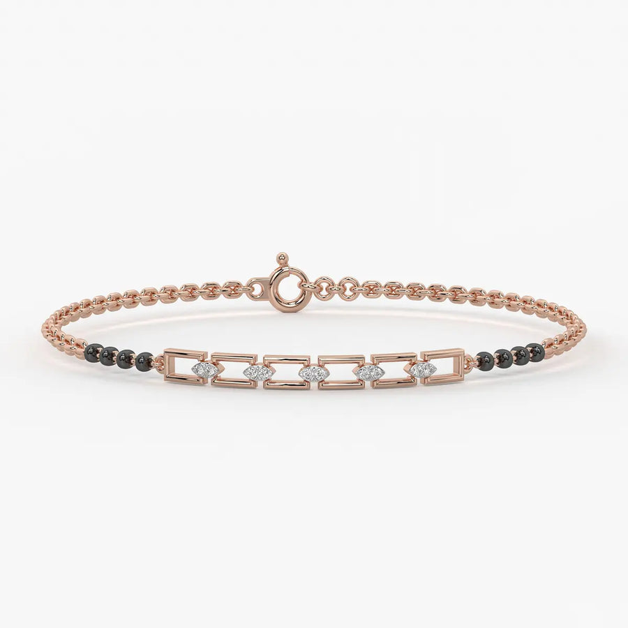 Garden Vine Geometric Mangalsutra Bracelet