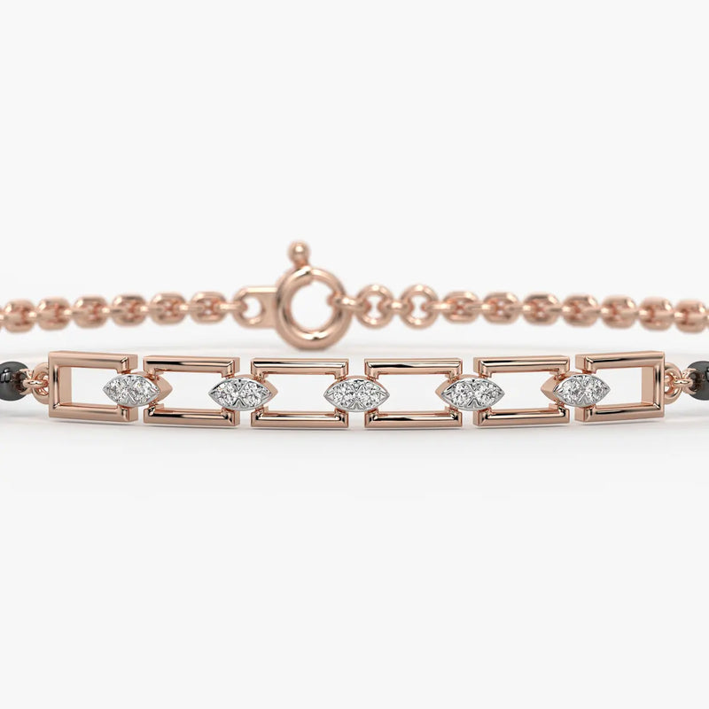 Garden Vine Geometric Mangalsutra Bracelet