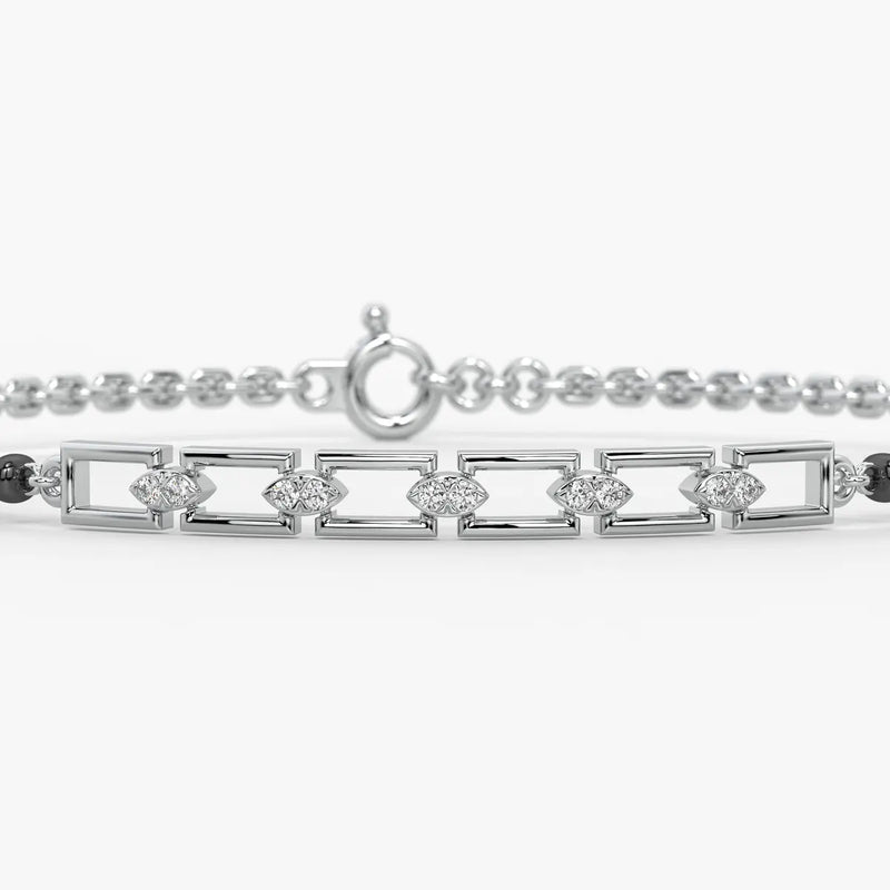 Garden Vine Geometric Mangalsutra Bracelet