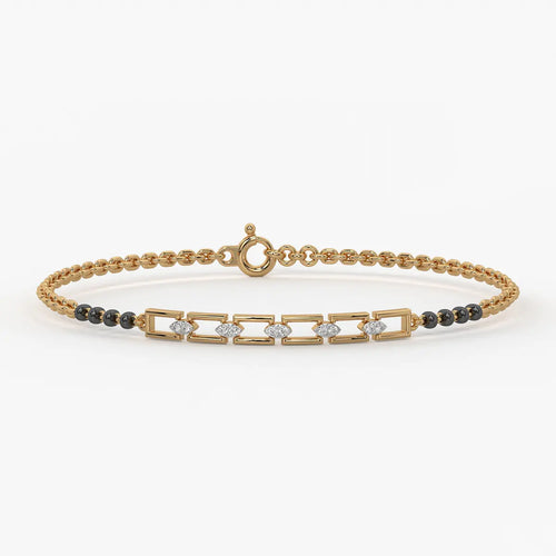 Garden Vine Geometric Mangalsutra Bracelet