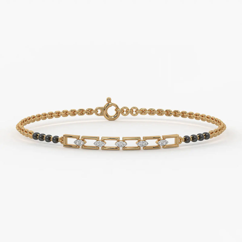 Garden Vine Geometric Mangalsutra Bracelet