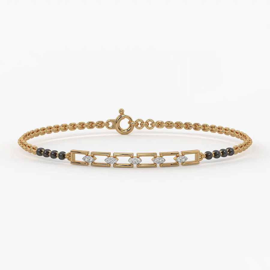 Garden Vine Geometric Mangalsutra Bracelet